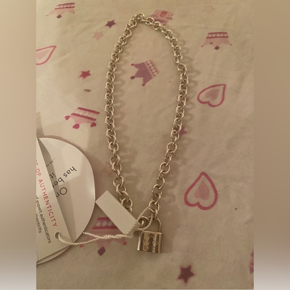 Preloved Authentic Tiffany & Co Sterling Silver 1837 Lock charm necklace